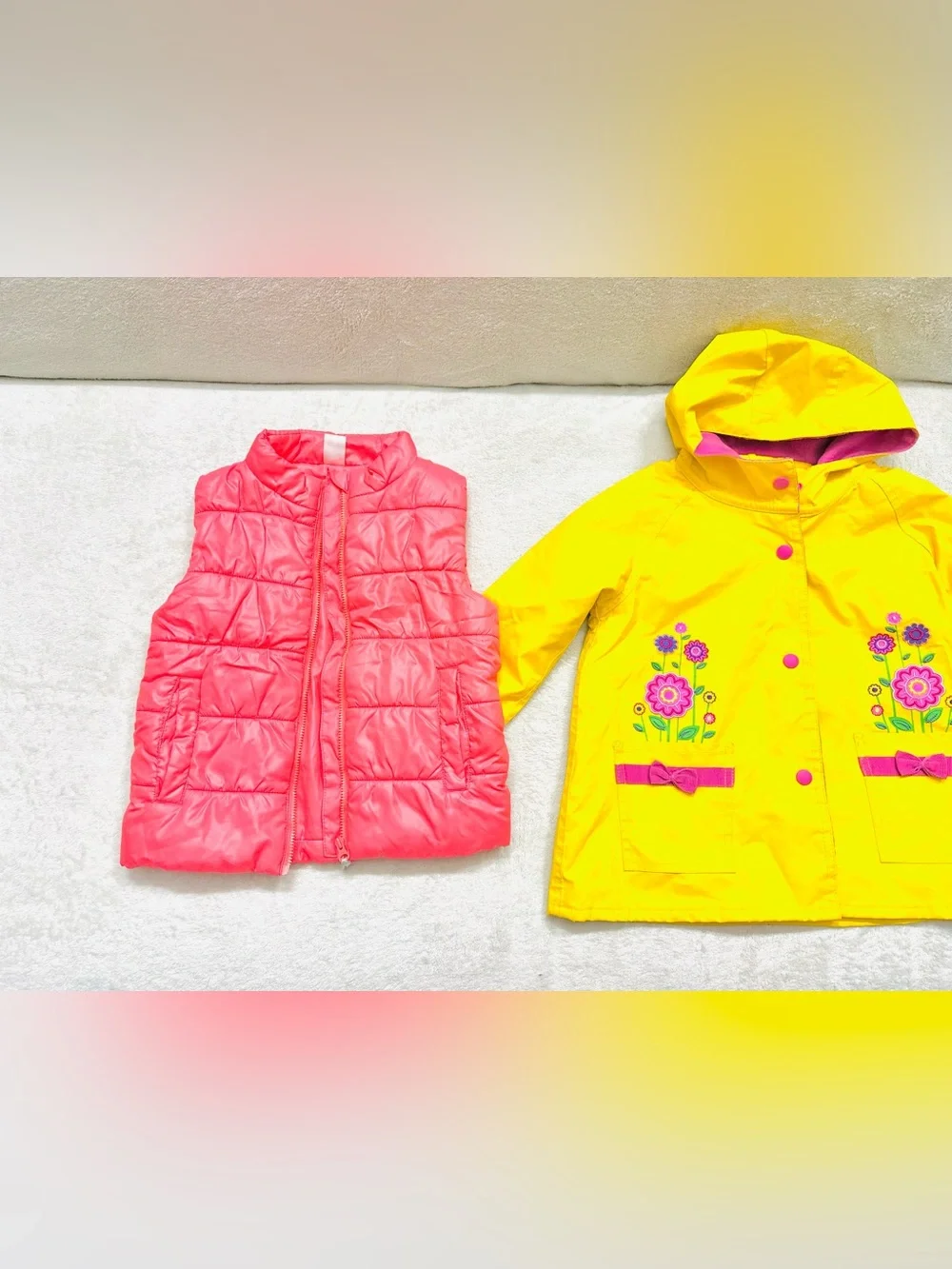Lot Girls Vest & Raincoat Size 3/4T Years Excellent Condition